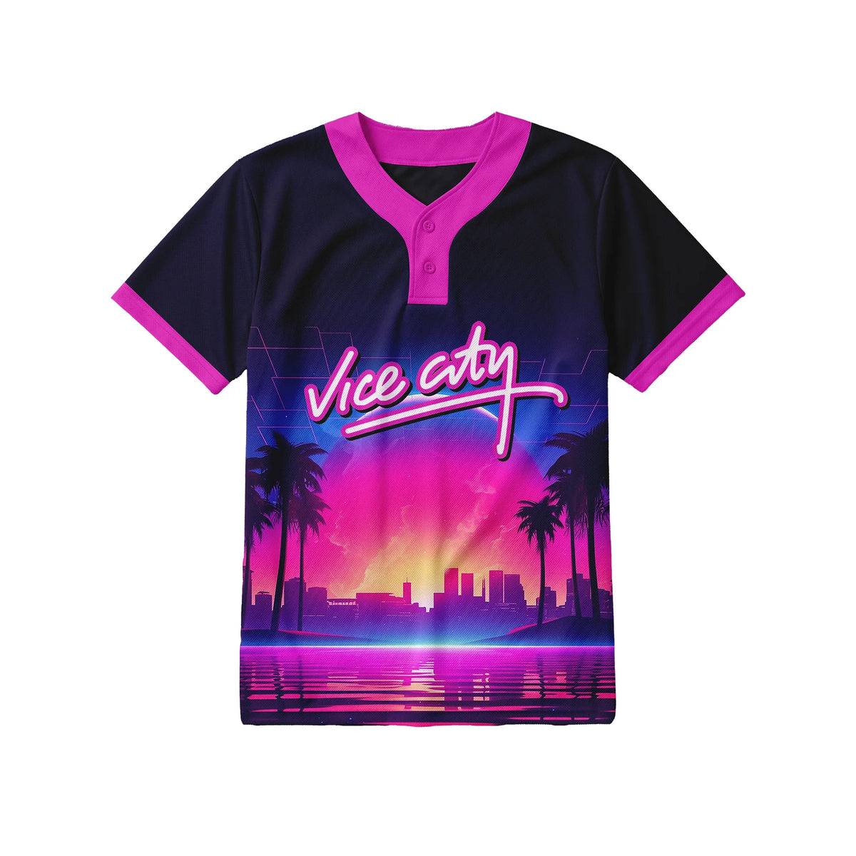 Sublimated Baseball Jersey (2-Button) — front view