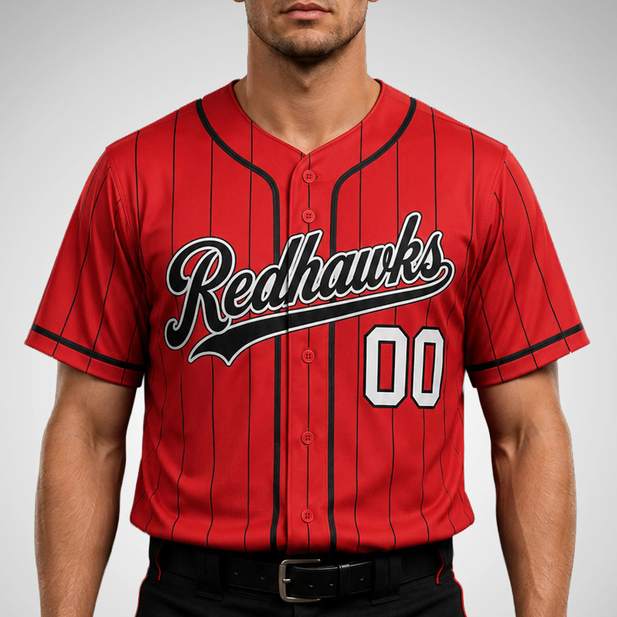 Sublimated Baseball Jersey (Full-Button) — on model