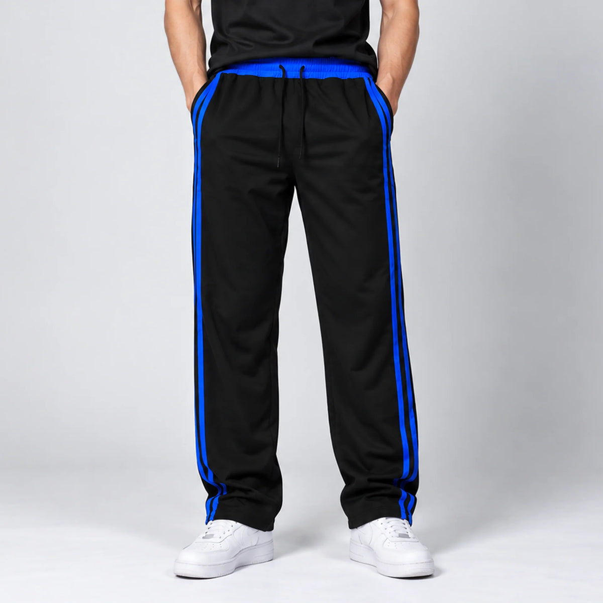 Sublimated Wide Leg Sweatpants — on model